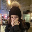 【捲邊針織毛線帽】【貂子大毛球】可愛氣質可拆卸真毛球針織帽韓版百搭保暖女帽毛線帽