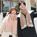 【韓系百搭純色圍巾】【手工毛線針織】韓國經典純色百搭毛線針織情侶圍巾男女圍巾
