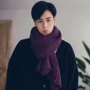 【韓系條紋熟男氣質圍巾】【手工毛線針織】韓國冬季熟男氣質百搭條紋保暖男針織毛線圍脖圍巾