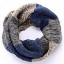 【針織毛線套頭圍脖】韓國拼色印花情侶圍巾圍脖冬季保暖針織毛線套頭脖套圍脖