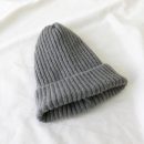 【小錐頂捲邊針織毛線帽】韓國熱銷基礎純色百搭針織毛線帽子女秋冬季甜美可愛小錐頂女帽
