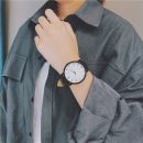 日系文藝個性幾何星空大錶盤皮帶男女手錶