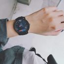 日系文藝個性幾何星空大錶盤皮帶男女手錶