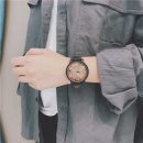 日系文藝個性幾何星空大錶盤皮帶男女手錶