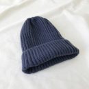 【小錐頂捲邊針織毛線帽】韓國熱銷基礎純色百搭針織毛線帽子女秋冬季甜美可愛小錐頂女帽