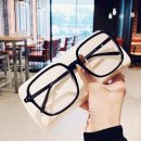 【素顏超神器】【大臉顯瘦】【氣質方形黑框】男女同款韓版氣質加大粗框顯臉小黑框眼鏡架男女素顏平光眼鏡