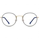 【復古金邊小圓框】【防藍光】韓國復古金邊防藍光眼鏡女護眼網紅街拍瘦臉無度數平光眼鏡