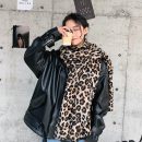 【韓版豹紋印花圍巾】【羊絨觸感】韓國名媛氣質百搭豹紋印花流蘇羊絨觸感秋冬女披肩圍巾