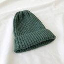 【小錐頂捲邊針織毛線帽】韓國熱銷基礎純色百搭針織毛線帽子女秋冬季甜美可愛小錐頂女帽