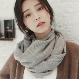 【日系薄款千鳥格絲巾】【棉麻混紡】日系文藝氣質千鳥格舒適親膚薄款百搭經典格子文藝棉麻紗巾絲巾