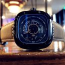 【全自動鏤空機械錶】【特種兵方形錶盤】韓版軍風高檔全自動鏤空機械機芯方形錶盤自動上鏈男機械手錶