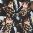 【韓版豹紋印花圍巾】【羊絨觸感】韓國名媛氣質百搭保溫印花羊絨觸感秋冬女披肩圍巾
