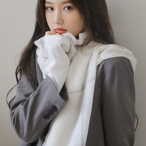 【日系輕柔格子絲巾】【莫代爾混紡棉麻】日系超顯氣質春秋冬薄款學院風文藝復古紗巾圍巾百搭格子棉麻絲巾