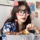 【素顏大臉顯瘦】【復古雙梁黑框】【防藍光】港風復古個性雙梁黑框素顏眼鏡男女大臉顯瘦平光防藍光眼鏡