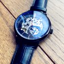 【全自動鏤空機械錶】【45小時超長動能存儲】【小牛皮錶帶】奢華貴族氣質藍光鍍膜防水夜光全自動鏤空機械錶男錶