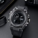 【暗黑全功能軍風手錶】【防震防摔防水】【鬧鐘】【日曆星期】【倒計時】日式原宿暗黑全功能指針液晶雙顯三防手錶男錶