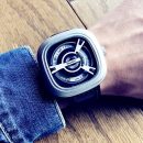 【方形概念錶盤】【小牛皮錶帶】未來感日式個性方形錶盤真皮錶帶男錶