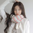 【懷舊風花朵針織毛線圍巾】圍巾女秋冬季復古花朵可愛學生針織保暖IG風百搭護頸圍巾