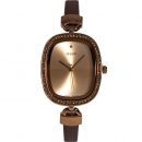 【鵝卵石鑲鑽錶盤】【小牛皮錶帶】【日本機芯】正韓JULIUS超氣質鵝卵石造型滿圈鑲鑽皮帶日本機芯防水女錶