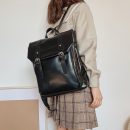 【日系JK學院風後背包】【復古油蠟皮】2020新款日系JK學院風雙肩後背包複古軟皮女包休閑劍橋包書包