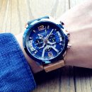 【美式多功能大錶盤】【計時碼錶】【個性日曆】美式多功能獨立分秒計時日曆皮帶男手錶