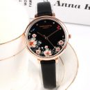 法式小眾文藝氣質花卉錶盤米蘭網帶玫瑰金女手錶