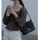 日系小眾設計氣質純色百搭褶皺雲朵包女包復古單肩腋下側背包斜背包