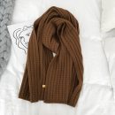 【針織毛線圍巾】【純色百搭】冬季可愛少女韓國百搭氣質純色針織毛線情侶男女同款保暖圍脖圍巾