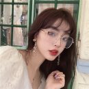 【素顏百搭顯瘦】【文藝細方框】【防藍光】日系IG風網紅素顏大框眼鏡女復古圓臉顯瘦方框平光防藍光眼鏡