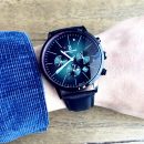 【賽博朋克鍍膜鏡面】【獨立計時秒針】賽博朋克風紫光鍍膜鏡面獨立秒針3ATM防水多功能手錶科幻風男錶