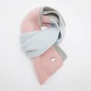 【韓系拼色小圍巾】【手工毛線針織】小圍巾女秋冬季護頸韓版可愛少女保暖針織百搭拼色裝飾短圍脖圍巾