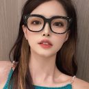 【素顏顯臉小神器】港風黑框眼鏡女素顏大框眼鏡框顯臉小眼鏡框
