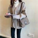 日系時尚百搭復古千鳥格毛呢女包單肩帶側背斜背包