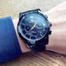 【全自動鏤空機械錶】【精鋼錶帶】【月相顯示】【三眼六針】奢華精鋼月相三眼日曆跑秒計時多功能鏤空全自動機械錶男錶 【全自動鏤空機械錶】【精鋼錶帶】【月相顯示】【三眼六針】奢華精鋼月相三眼日曆跑秒計時多功能鏤空全自動機械錶男錶