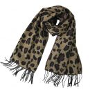 【韓版豹紋印花圍巾】【羊絨觸感】韓國名媛氣質百搭保溫印花羊絨觸感秋冬女披肩圍巾