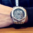 【新概念宇宙射線錶盤】【夜光防水】未來感科幻個性時尚大錶盤夜光防水石英男手錶