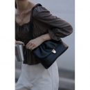 日系小眾設計氣質純色百搭褶皺雲朵包女包復古單肩腋下側背包斜背包