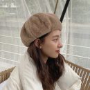 【軟糯毛絨貝雷帽】熱播韓劇女帽超柔毛絨貝雷帽秋冬英倫複古日系百搭冬季保暖八角帽