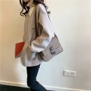 日系時尚百搭復古千鳥格毛呢女包單肩帶側背斜背包