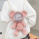 【DIY小熊透明太空包】【手工材料包】日韓賣爆心意DIY手工編織毛線糖果色小熊太空面罩斜背包材料包 【DIY小熊透明太空包】【手工材料包】日韓賣爆心意DIY手工編織毛線糖果色小熊太空面罩斜背包材料包