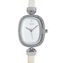 【鵝卵石鑲鑽錶盤】【小牛皮錶帶】【日本機芯】正韓JULIUS超氣質鵝卵石造型滿圈鑲鑽皮帶日本機芯防水女錶