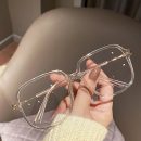 【素顏顯瘦】【潮流粗框】【防藍光】潮流粗框防藍光眼鏡框女圓臉素顏顯瘦大框男女平光防藍光眼鏡