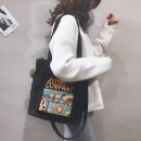 日系原宿ulzzang帆布大包包通勤女包大容量單肩斜背包