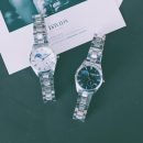 復古文藝氣質日月星空羅馬刻度細鋼帶小資女石英手錶