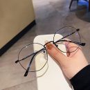 【多邊形大鏡框】【百搭神器】【鍍膜】設計師款日系多邊形文藝IG風眼鏡框男女眼鏡架光學鍍膜眼鏡