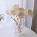 【五入】【天然通草花揮發棒】日式純手工製天然白千層通草花雛菊玫瑰造型香氛精油擴香瓶揮發棒藤條