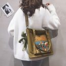 日系原宿ulzzang帆布大包包通勤女包大容量單肩斜背包