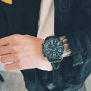 韓版個性潮流數字刻度大錶盤皮帶男女手錶