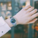 復古文藝氣質日月星空羅馬刻度細鋼帶小資女石英手錶