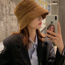 【燈芯絨漁夫帽】日式復古駝色柔軟燈芯絨漁夫帽秋冬出游保暖防曬遮陽韓版潮休閑百搭盆帽漁夫帽